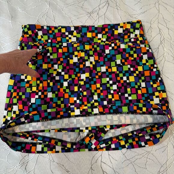 Attyre Skort Set of 2 Blue Black Abstract Design Scallop Hem Tennis Golf SZ10 - Picture 9 of 13